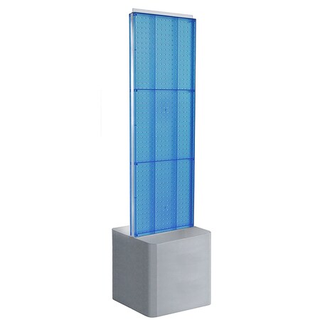 Azar Displays Two-Sided Pegboard Floor Adjustable DisplayPanel Size: 16"W x 60"H 700775-BLU